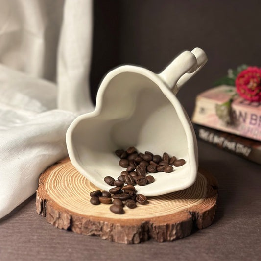 White Heart Mug